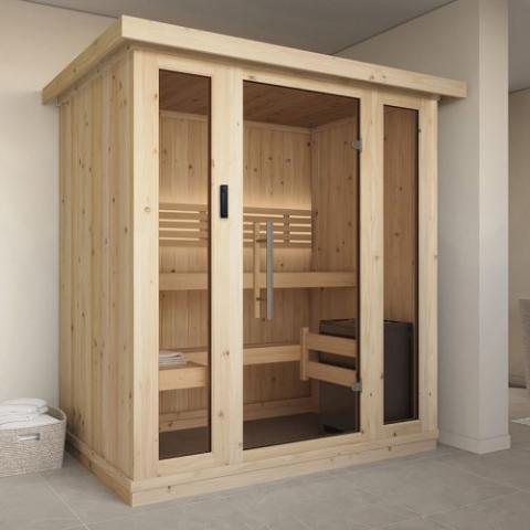 SaunaLife Model X6 Indoor Home Sauna - assembled in a room