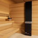 Saunum AIR 7 WiFi Sauna Heater Package - against a wooden wall