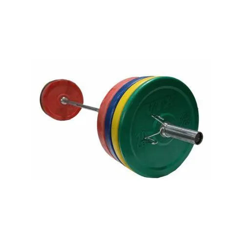 Solid Color Rubber Bumper Plate - attached plates on handle