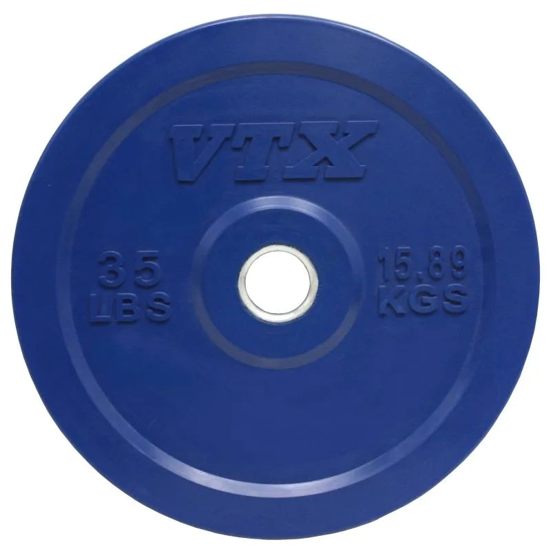 Solid Color Rubber Bumper Plate - 35 lbs, 15 kgs