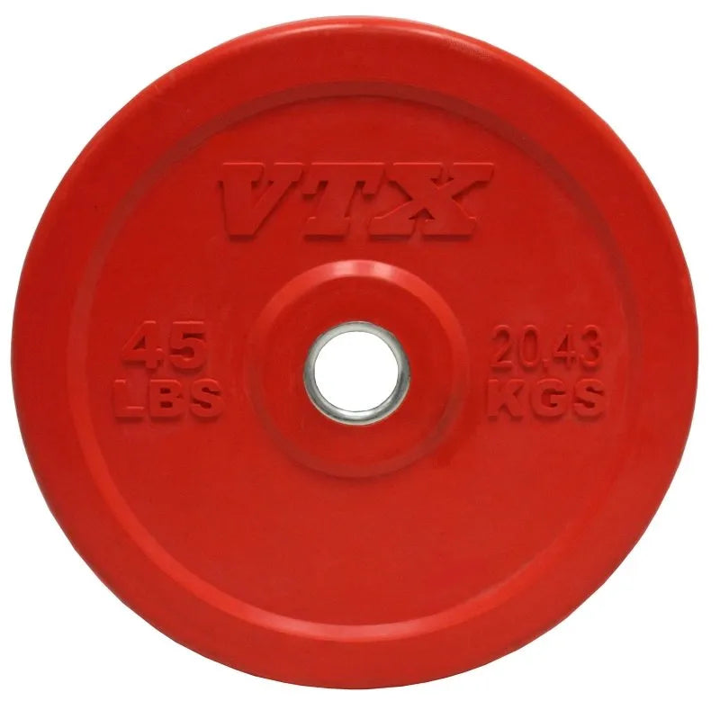 Solid Color Rubber Bumper Plate - 45 lbs, 20 kgs