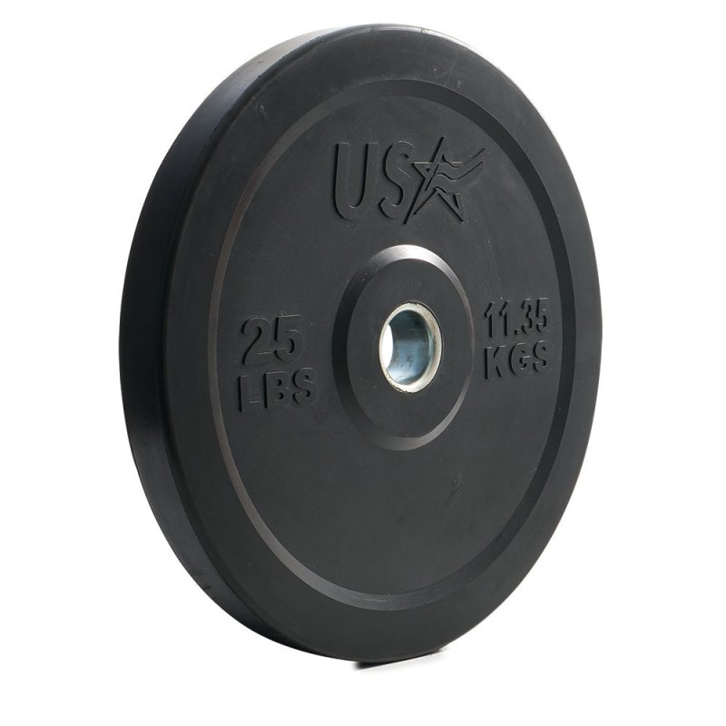 Solid Rubber Bumper Plate - 25 lbs, 11 kgs