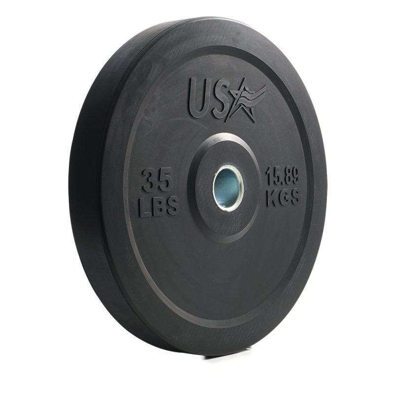 Solid Rubber Bumper Plate - 35 lbs, 16 kgs