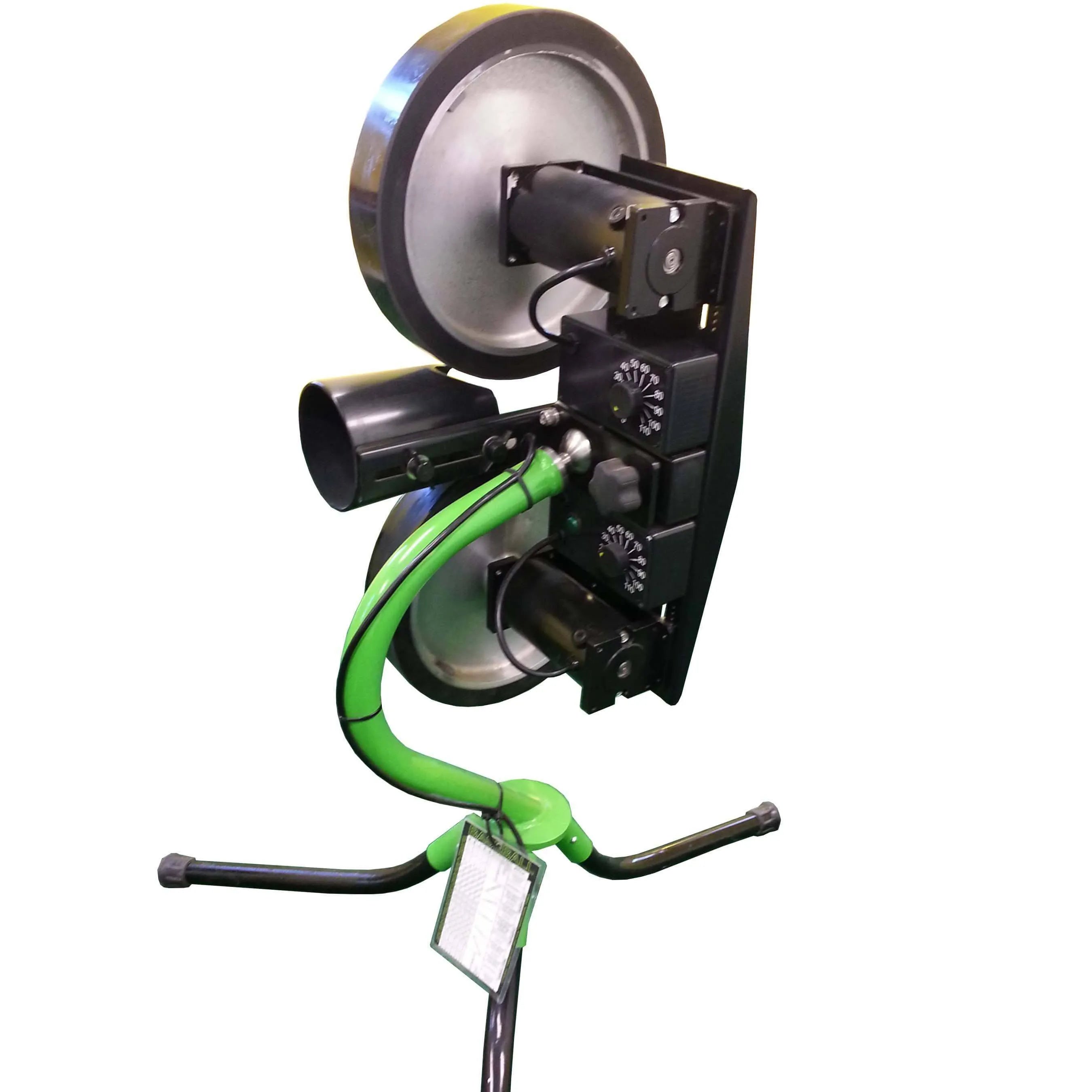 Spinball Wizard 2 Wheel Pitching Machine - 3 knobs and handle
