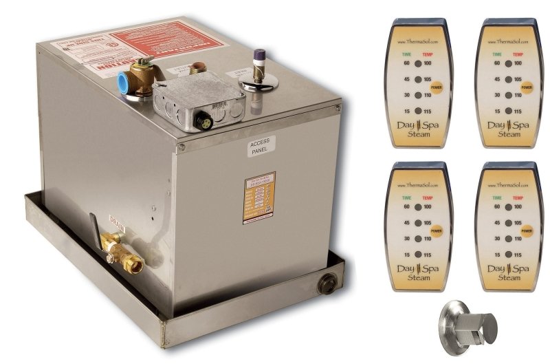 ThermaSol Day Spa Series 10kW Steam Bath Generator | DS-150 box with vales and control 