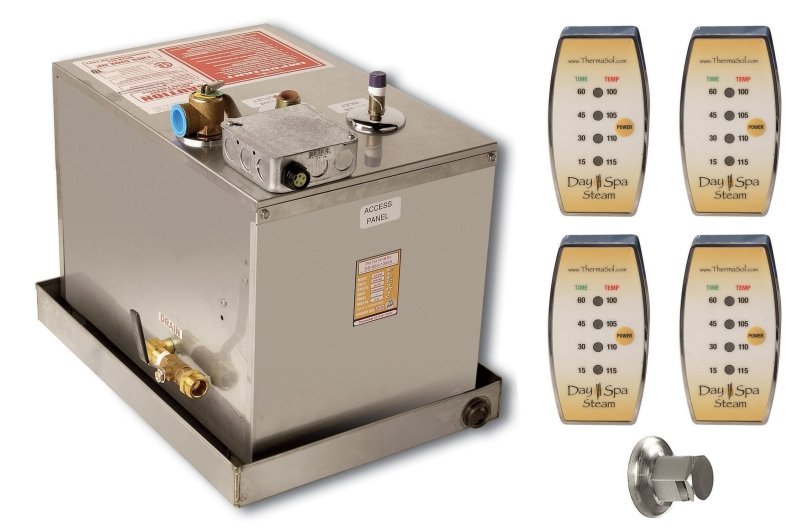 ThermaSol Day Spa Series 12kW Steam Bath Generator | DS-250 - various remote controls