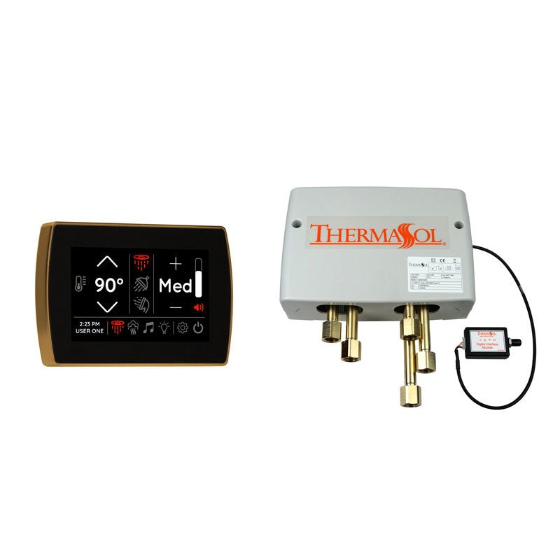 Thermasol Digital Shower Package with Flushmount SignaTouch | DSP-SIGF - bronze finish