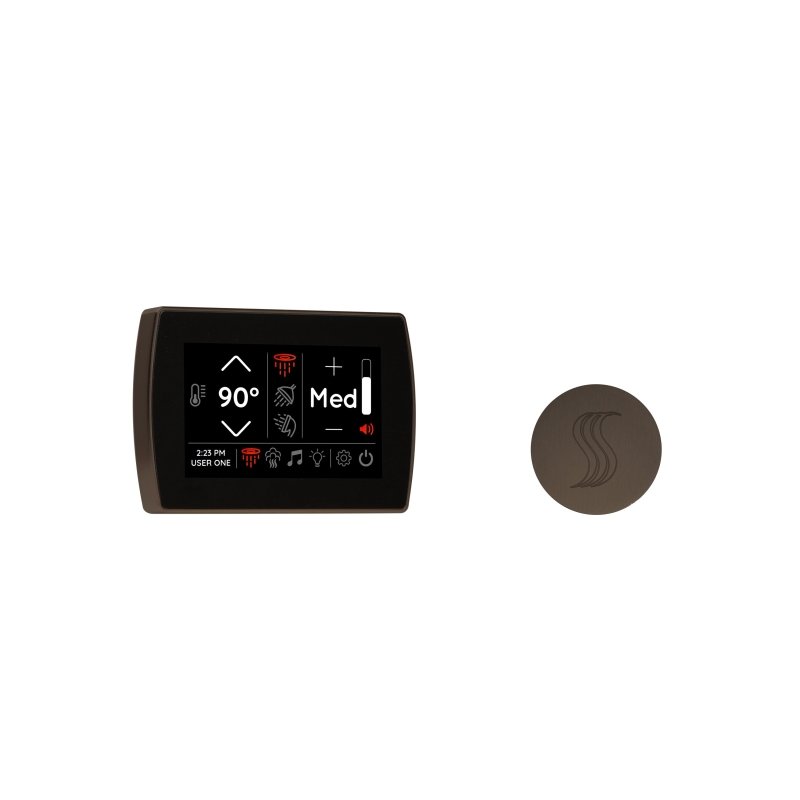 Thermasol Signatouch Control and Steam Head Kit Round | STCM-SVRD - oil rubbed bronze