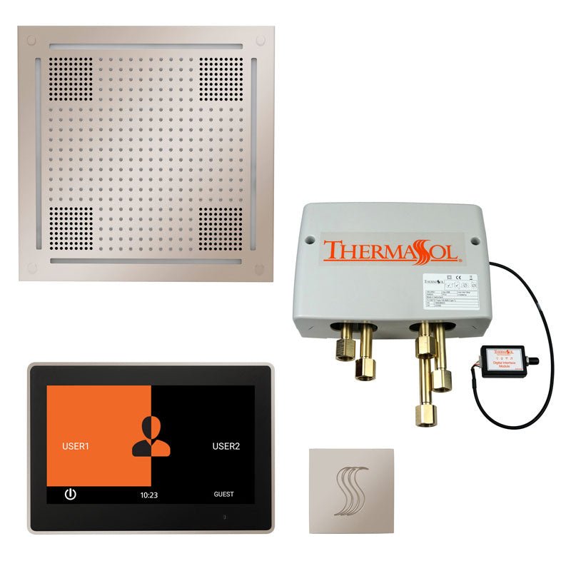 ThermaSol Total Wellness Hydrovive Package with 10" ThermaTouch  Square | TWPH10US - all components shown 