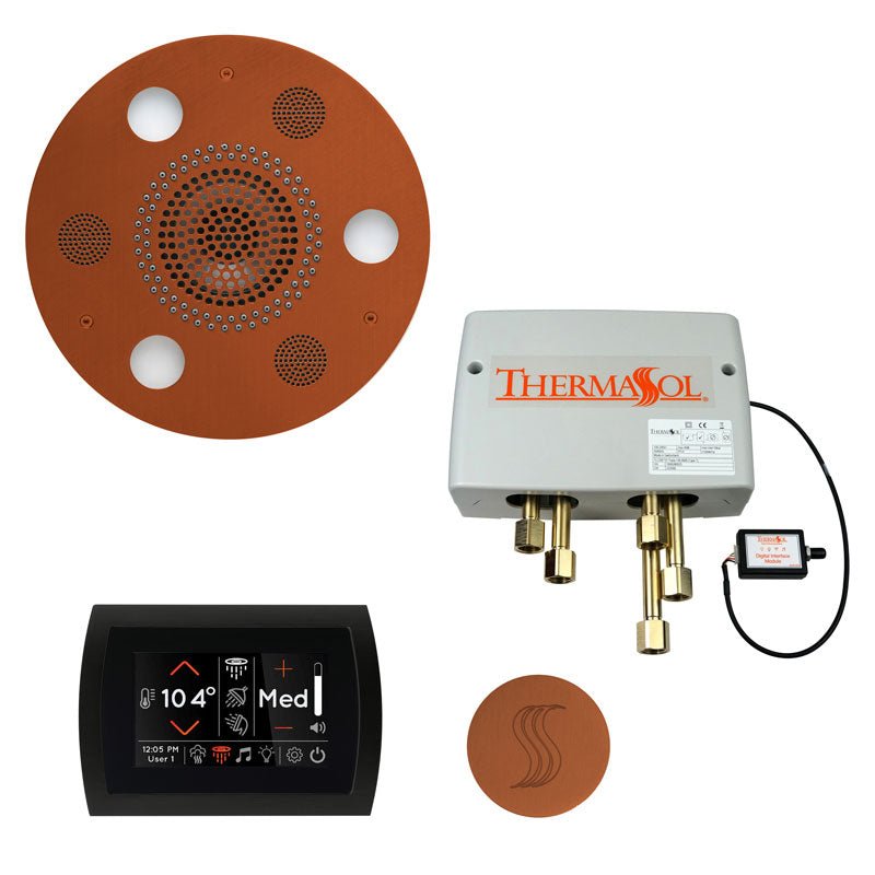 Thermasol Total Wellness Package Hydrovive with SignaTouch Round | TWPHSR - Finish: Antique Copper