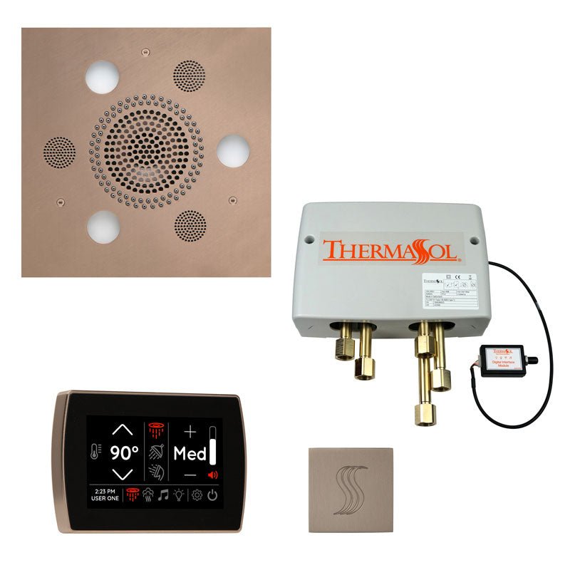 Thermasol Total Wellness Package Hydrovive with SignaTouch Square | TWPHSS - Finish: Satin Nickel