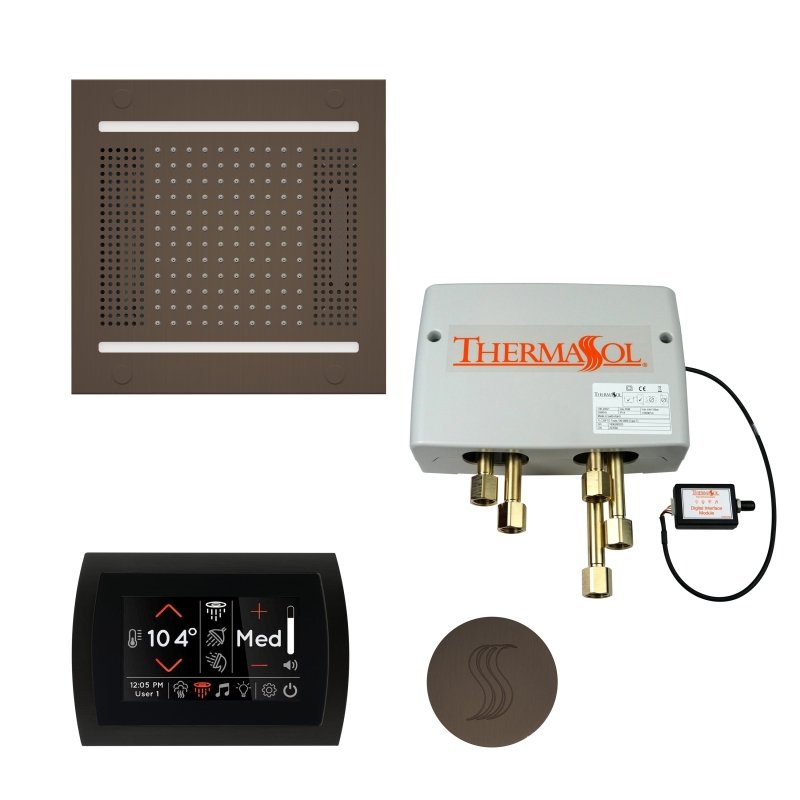 Thermasol Total Wellness Package Hydrovive14 with SignaTouch Round | TWPH14SR - Finish: Oil Rubbed Bronze