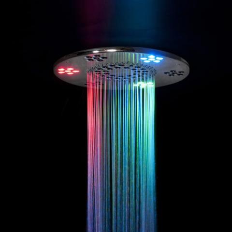 Thermasol Total Wellness Package with SignaTouch Round | TWPSR - a shower head with colorful lights