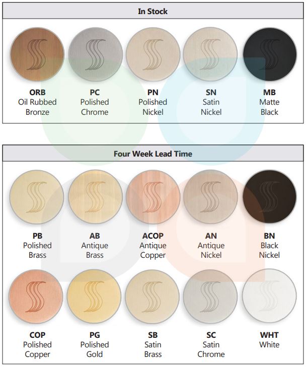 Thermasol Wellness Hydrovive Steam Package with SignaTouch Round | WHSTPSR - a chart of different colors of metal