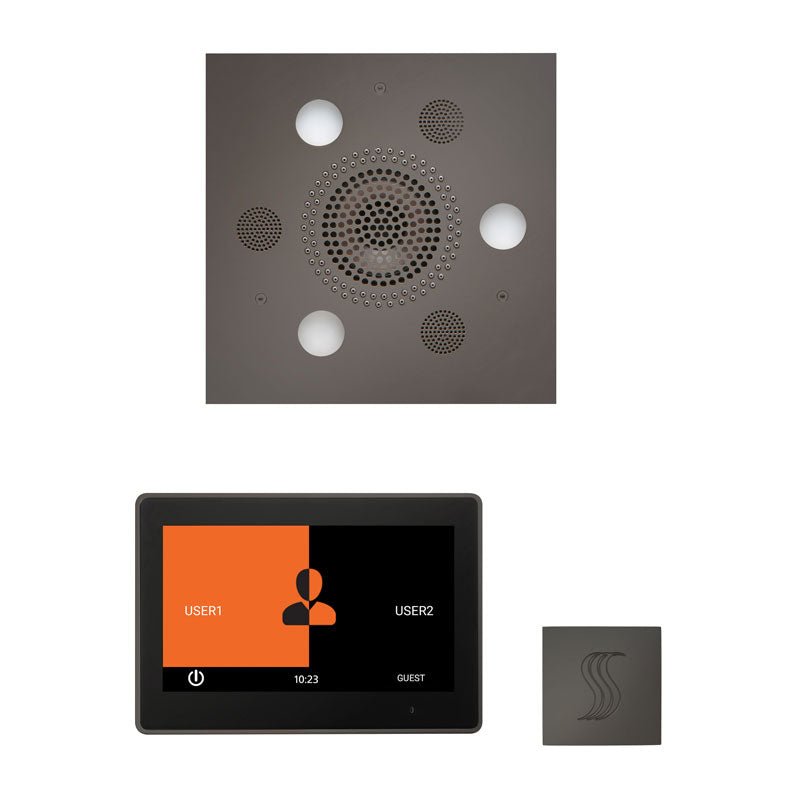 Thermasol Wellness Steam Package with 10" ThermaTouch Square | WSTP10S - Finish: Black Nickel