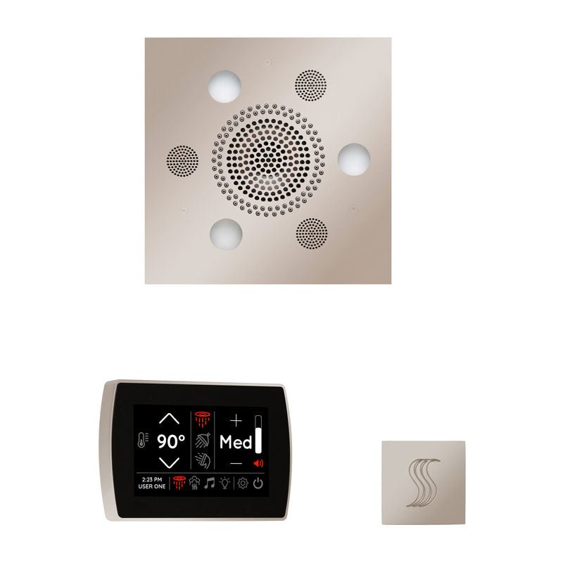 Thermasol Wellness Steam Package with SignaTouch Square | WSTPSS - Finish: Polished Nickel