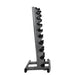 TKO 10 Pair Vertical Dumbbell Rack - black metal with stand