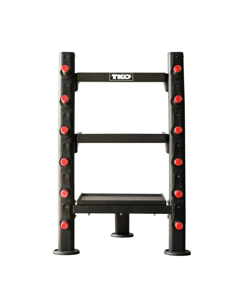 TKO 16 Piece Cable Accessory Kit with Storage Rack  - black and red meal holder