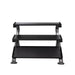 TKO 3 Tier Commercial Dumbbell Rack 890HDR - front view of the 3-tier rack