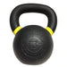 TKO 3 Tier Kettlebell Rack 856KR with Full Kettlebell Set - one black kettlebell with touch of yellow