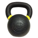 TKO 3 Tier Kettlebell Rack 856KR with Full Kettlebell Set - one black kettlebell with touch of yellow