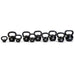 TKO 3 Tier Kettlebell Rack 856KR with Full Kettlebell Set - bunch of kettlebell with different weight