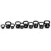 TKO 3 Tier Kettlebell Rack 856KR with Full Kettlebell Set - bunch of kettlebell with different weight