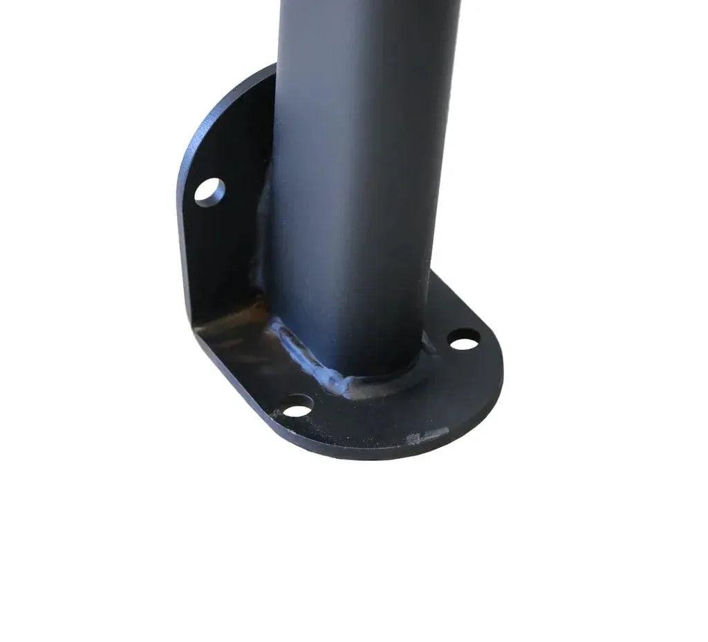 TKO 5 Fixed Bar Set With 5 Bar Rack 845BBR - closeup of the base of the rack