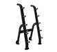 TKO 5 Fixed Bar Set With 5 Bar Rack 845BBR - black rack with touch of red