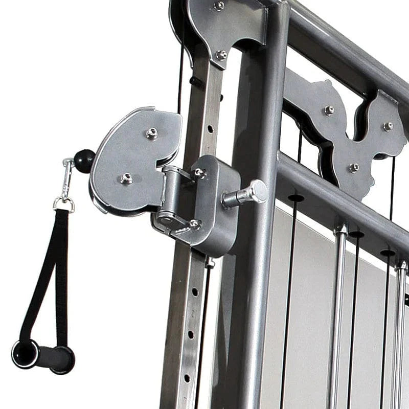 TKO Strength 9050 Functional Trainer Cable Machine - closer look of  metal part near the nylon handle