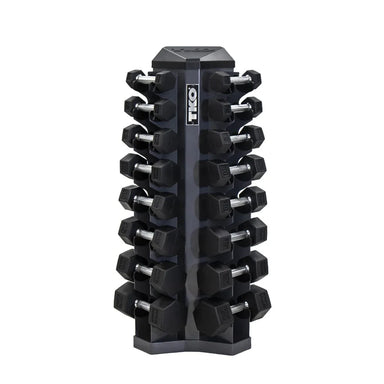 TKO Dumbbell Set with 8 Pair Vertical Dumbbell Rack