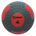 TKO Premium Medicine Ball Set With Rack - black and red medicine ball with label of 4