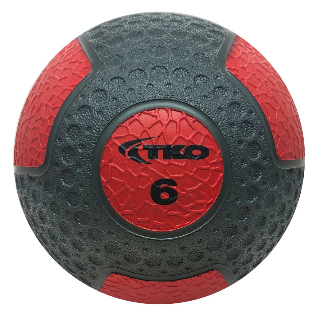 TKO Premium Medicine Ball Set With Rack - black and red medicine ball with number 6