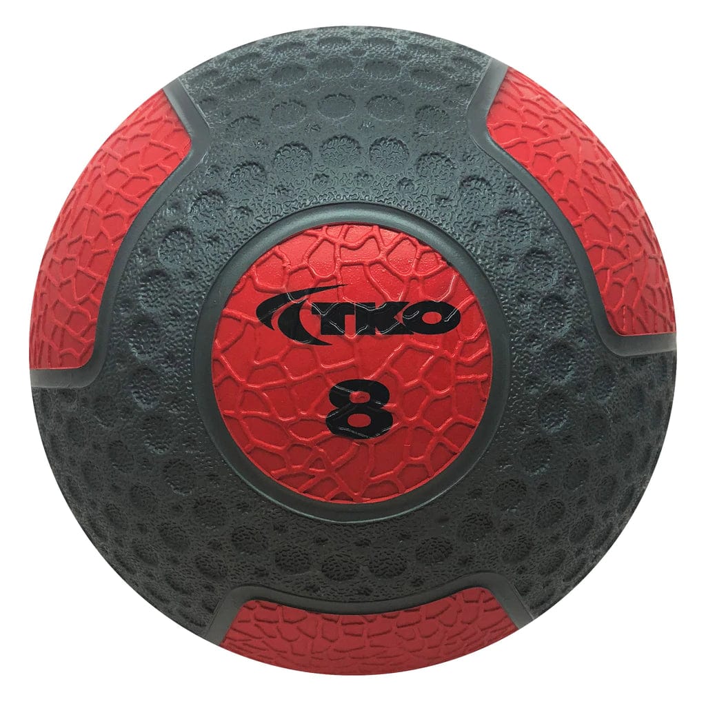 TKO Premium Medicine Ball Set With Rack - black and red medicine ball with number 8