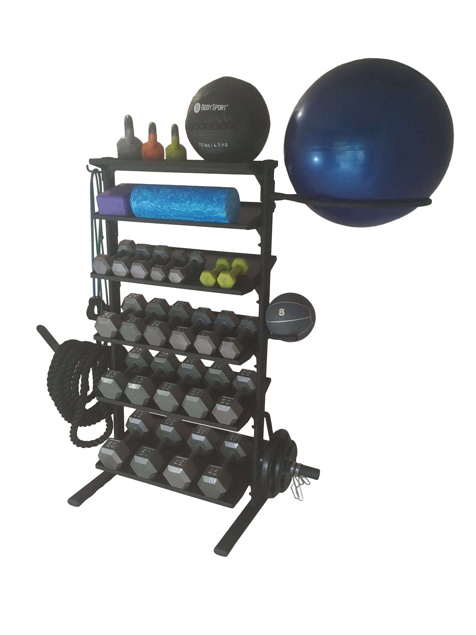 TotalStorage The HUB200 Series Equipment Storage - a rack with weights and balls