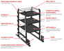 TotalStorage The HUB300 Pro Equipment Storage - a diagram of a rack equipment