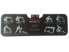 TotalStretch TS150 Total Body Stretching Machine - a black and white card with images of exercises on it