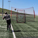 Powernet Sideline Trainer 7 x 4 FT Football Kicking Net 1198 - man throwing a ball to the net 