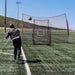 Powernet Sideline Trainer 7 x 4 FT Football Kicking Net 1198 - man throwing a ball to the net 