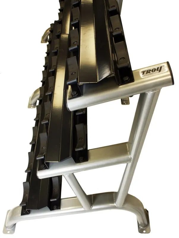 Troy 15-Pair Dumbbell Rack - side view of rack