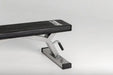 Troy Flat Bench - long shot view of bench with handle grip and steel gauge frame