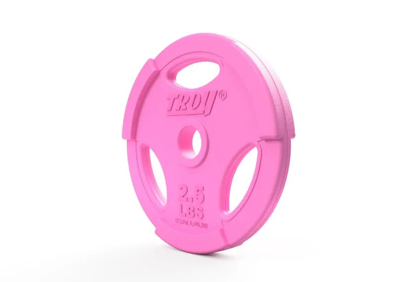 Troy Interlocking Color Grip Workout Plate - 2.5 lbs plate, pink color variation