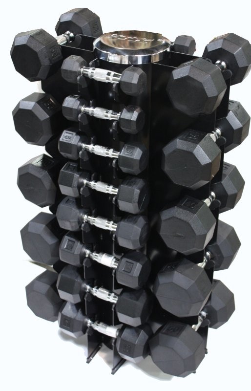 Vertical Dumbbell Rack - rack with dumbbells mounted