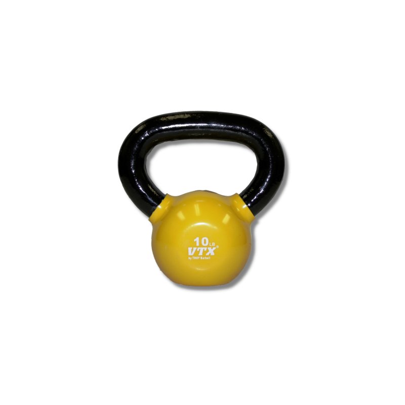 Vinyl Kettlebell - 10 lbs kettlebell with yellow color variation