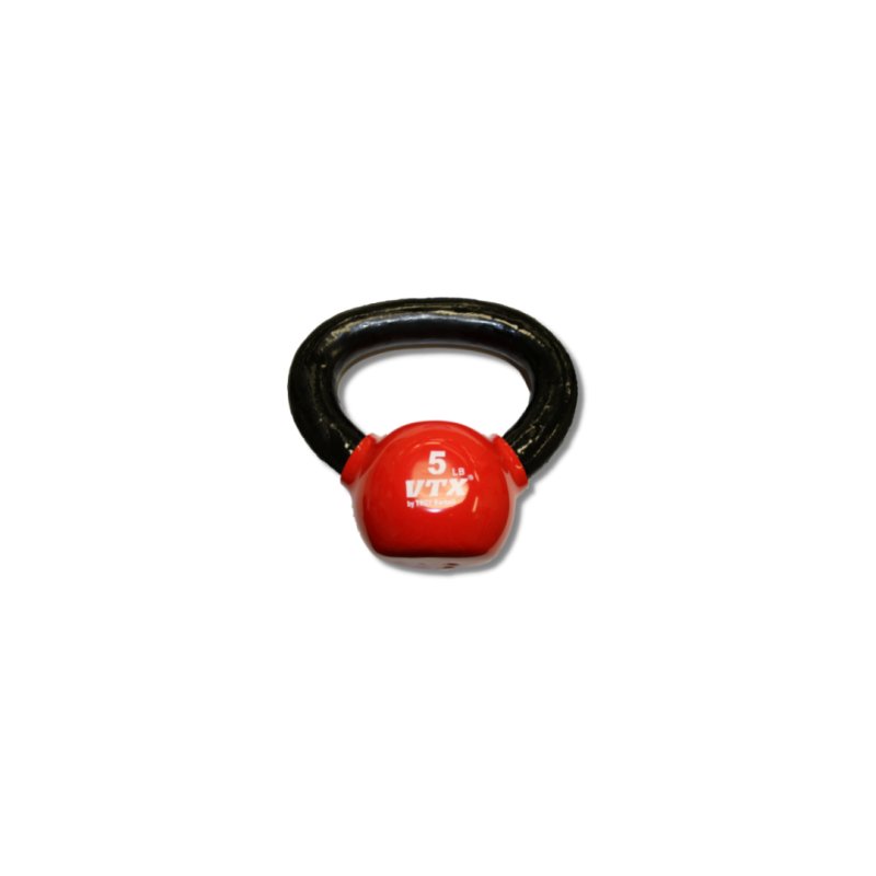 Vinyl Kettlebell - 5 lbs kettlebell with red color variation