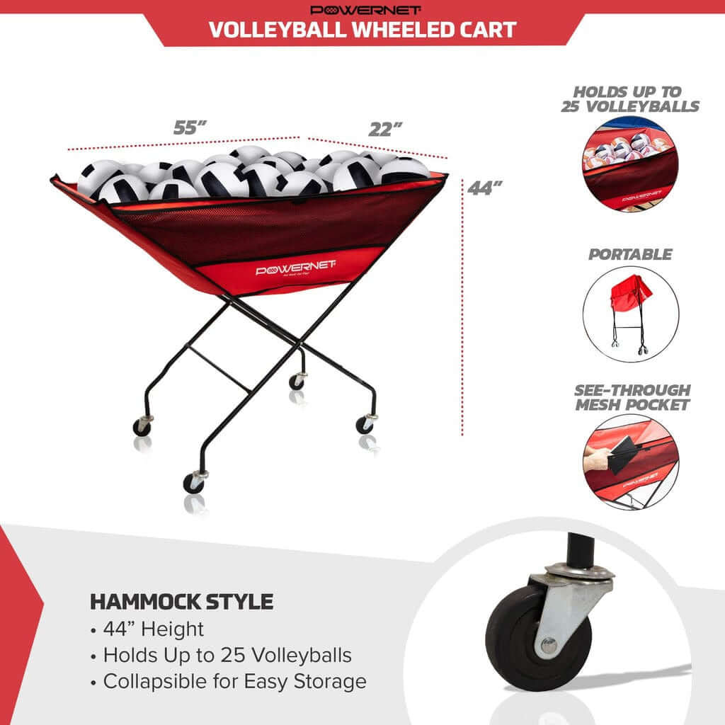 Powernet Volleyball Wheeled Cart 1188 product information