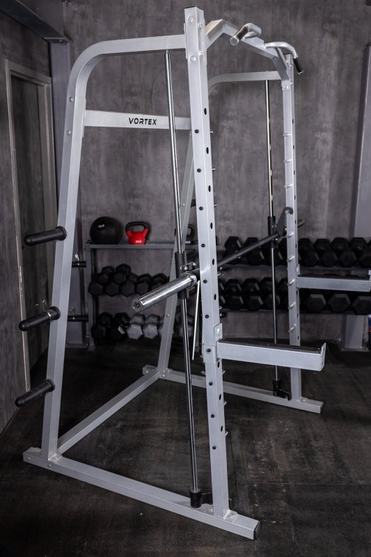 Vortex Strength SMVT1500 Commercial Smith Machine / Power Rack Combo - Actual photo with the barbell rod or steel