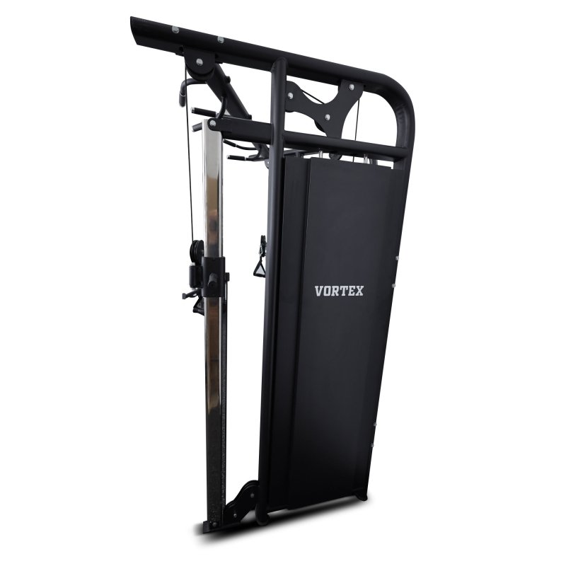 Vortex Strength VX500 Functional Trainer (2 x 160lb Weight Stacks) - Side view photo with Vortex logo on the equipment