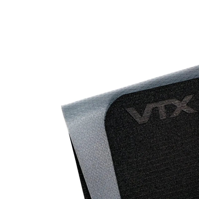VTX Yoga Mat - close up view of mat with VTX logo