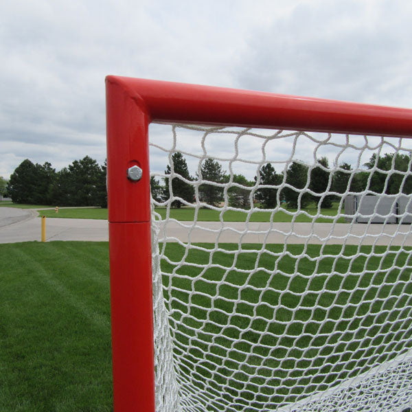 First Team Warmonger Economy Lacrosse Goal - Close up view of post